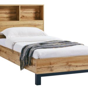 Bali Ottoman Storage 90cm Single Bed - Light Oak