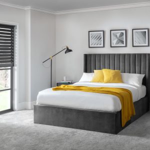 Langham Ottoman Storage 180cm Superking Bed - Grey