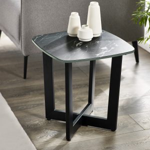Olympus Lamp Table - Black Marble