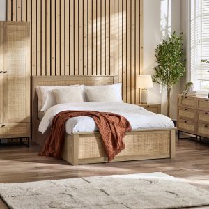 Padstow Ottoman 135Cm Double Bed - Oak