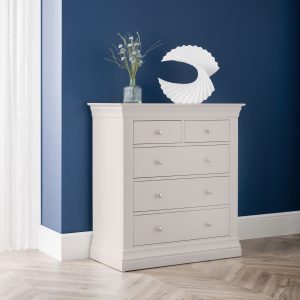 Clermont 3+2 Drawer Chest - Light Grey