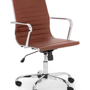 Gio Brown & Chrome Office Chair