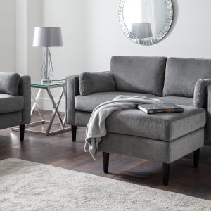 Hayward 2 Seater - Grey Chenille Fabric