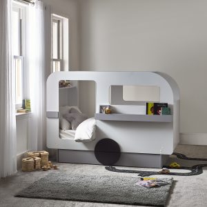 Tourer Caravan Bed - Vapor Grey And White