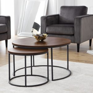 Bellini Round Nesting Coffee Table - Walnut