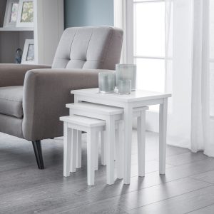 Cleo Nest Of Tables - Pure White Finish
