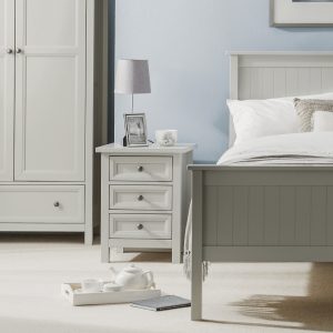 Maine 3 Drawer Bedside - Dove Grey