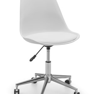 Erika Office Chair - White/Chrome