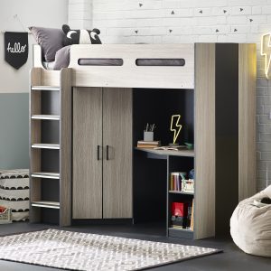 Hercules High Sleeper - Woodgrain & Anthracite