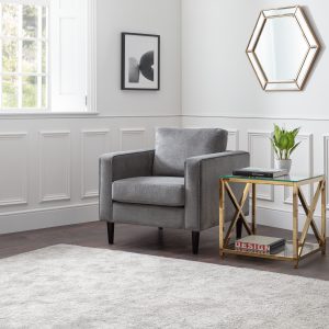 Hayward Chair - Grey Chenille Fabric