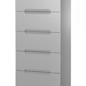 Manhattan 5 Drawer Narrow Chest - Grey