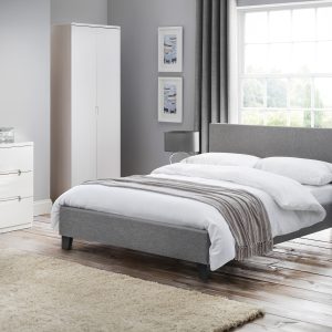 Rialto 150cm King Bed - Light Grey