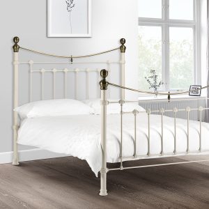 Victoria 135cm Double Bed - Stone White