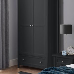 Maine 2 Door Combination Wardrobe - Anthracite