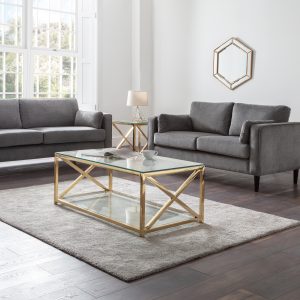 Hayward 3 Seater - Grey Chenille Fabric