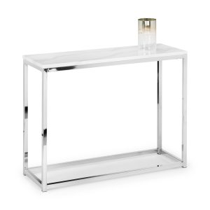Scala White Marble Console Table